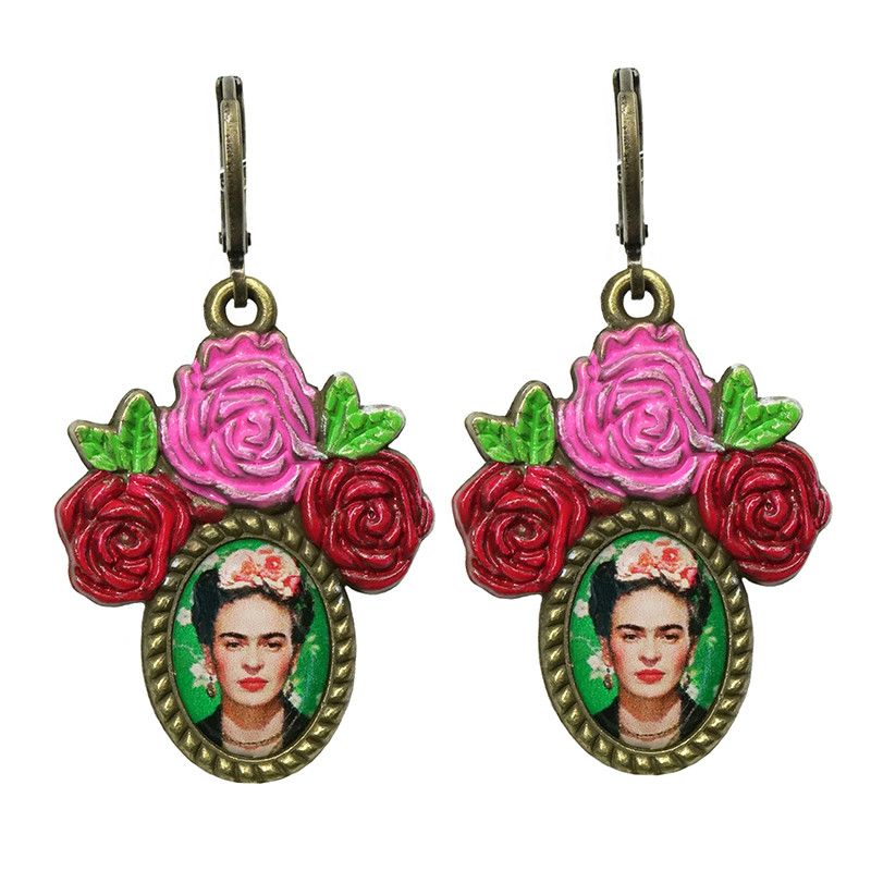 Frida With Flowers Øredobber 