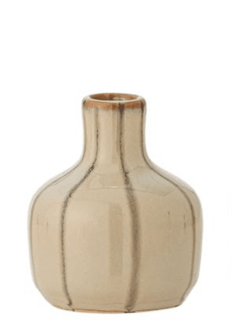 Hovedbilde Minivase - beige med striper 